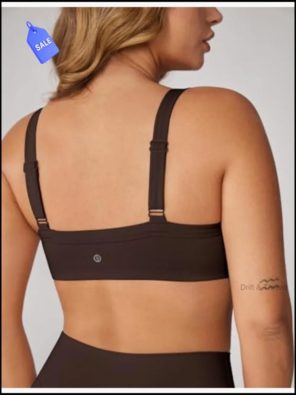 Square Neck Wireless Padded Sports Bra Adjustable Yoga Workout Tops